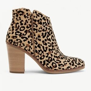 Leopard Print Ankle Boots